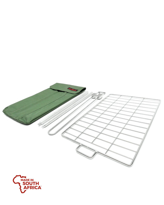 Turkana Braai™ Portable "Roadkill" BBQ Grill - Stainless Steel