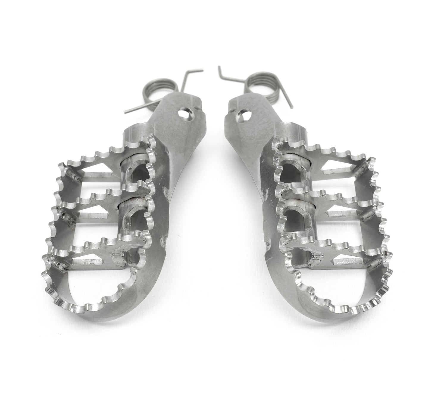 Wide Foot Pegs - Stainless Steel - Kawasaki KLR 650