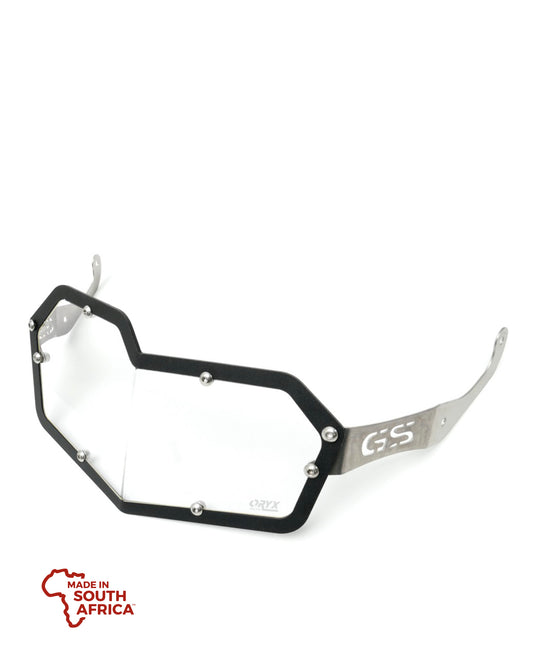 Head Light Guard - Clear Plexi / Stainless - BMW F850GS ADV