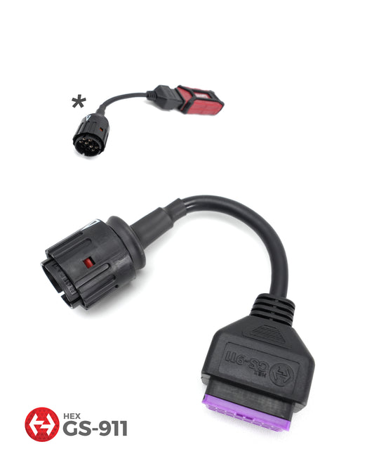 GS-911 10 Pin-Female to OBD-II Adapter Cable - For HEX GS-911