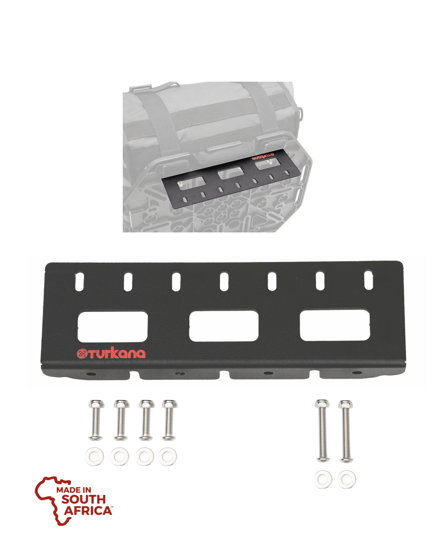 Turkana HippoHips™ Curved Rack Adaptor  - To mount plates on curved OEM racks (BMW, Ducati, etc.)