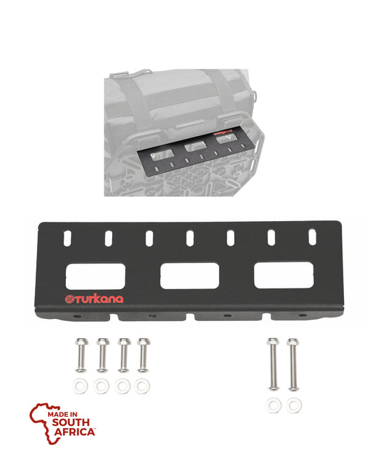 Turkana HippoHips™ Curved Rack Adaptor  - To mount plates on curved OEM racks (BMW, Ducati, etc.)