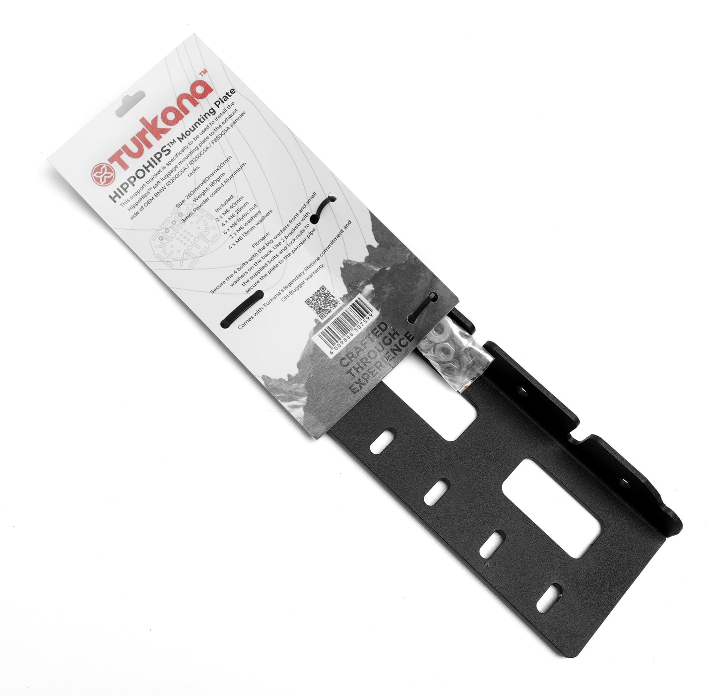 Turkana HippoHips™ Curved Rack Adaptor  - To mount plates on curved OEM racks (BMW, Ducati, etc.)