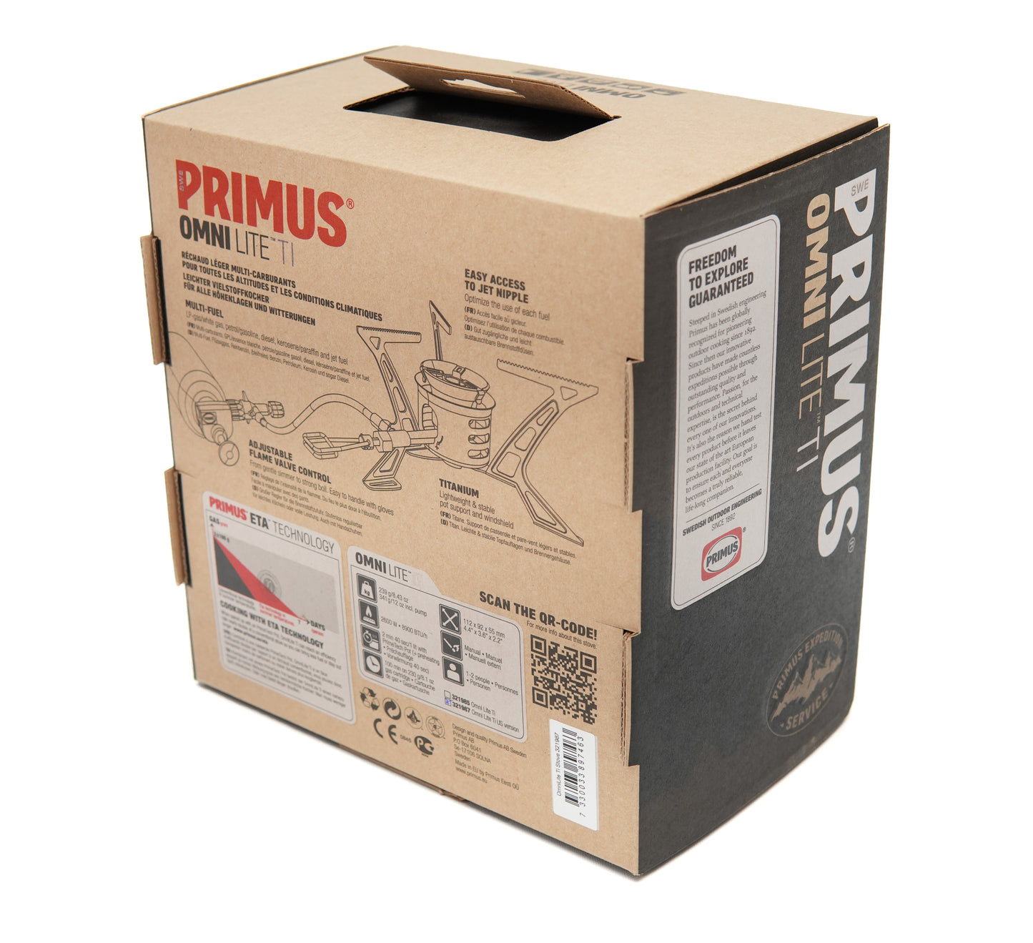 Primus OmniLite Ti w/ 0.35L Fuel Bottle / Pouch Kit - Titanium Stove