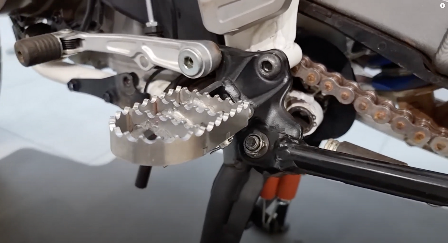 Wide Foot Pegs - Stainless Steel - Honda XR 650 L