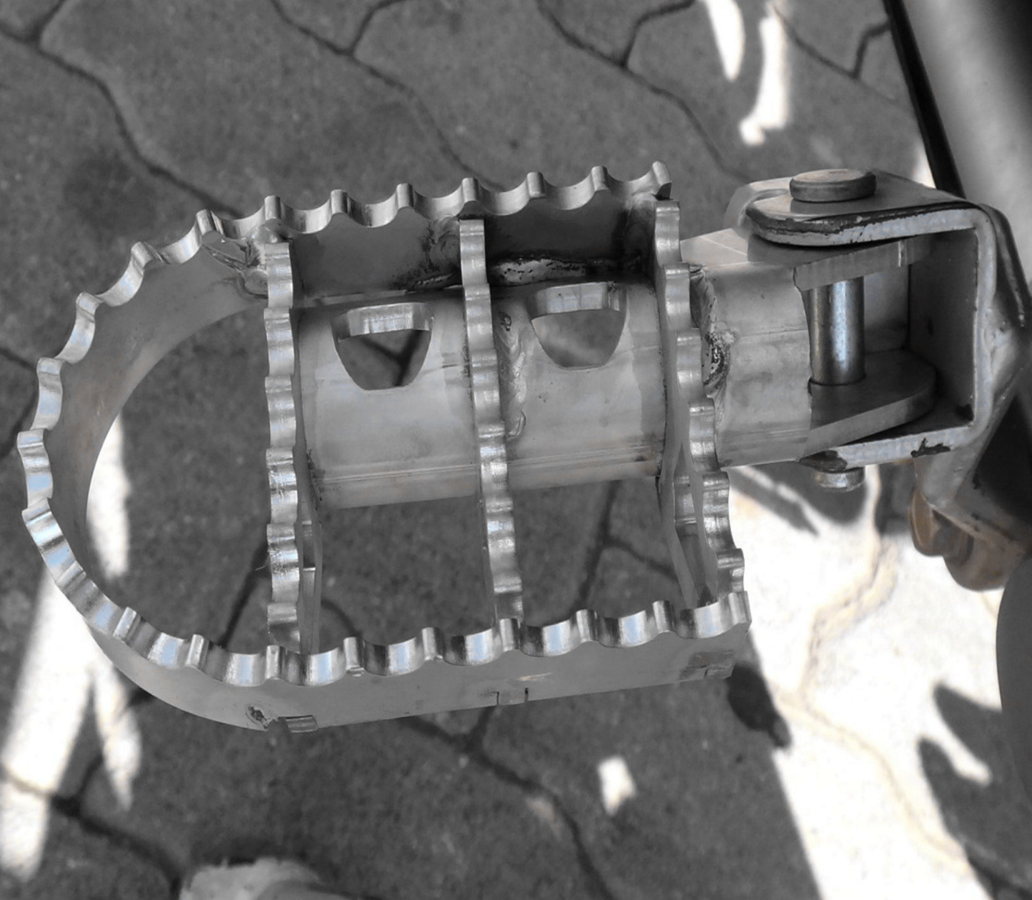 Wide Foot Pegs - Stainless Steel - Kawasaki KLR 650