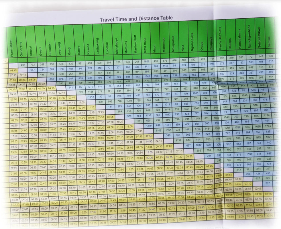 Tracks4Africa Botswana Traveller's Paper Map - 4th Edition