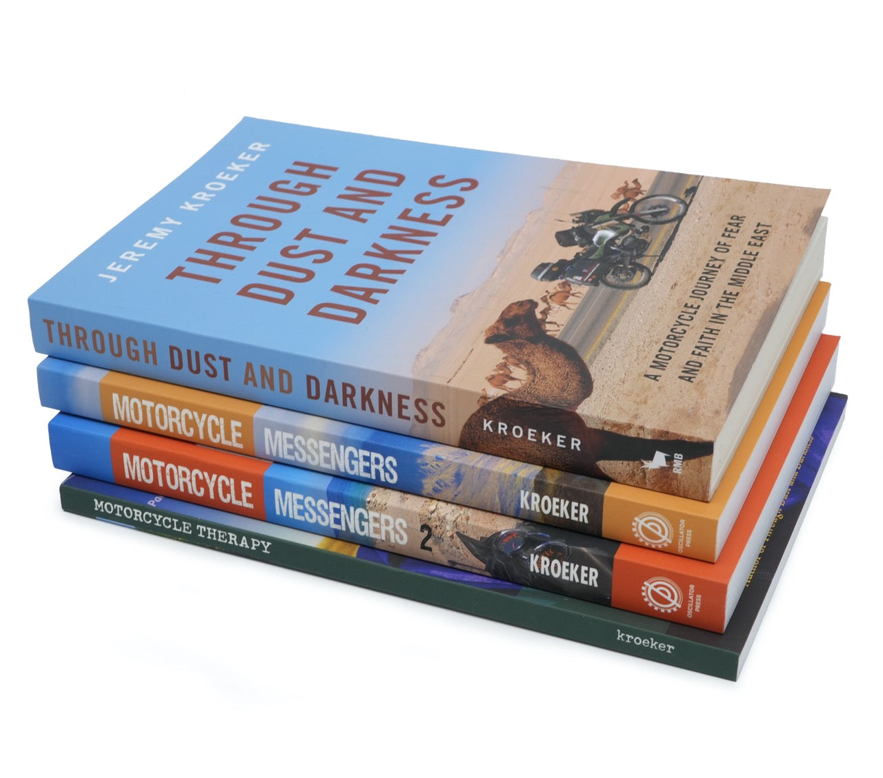 Through Dust & Darkness: A Motorcycle Journey Of Fear & Faith In The Middle East - Jeremy Kroeker (Paperback) Signed