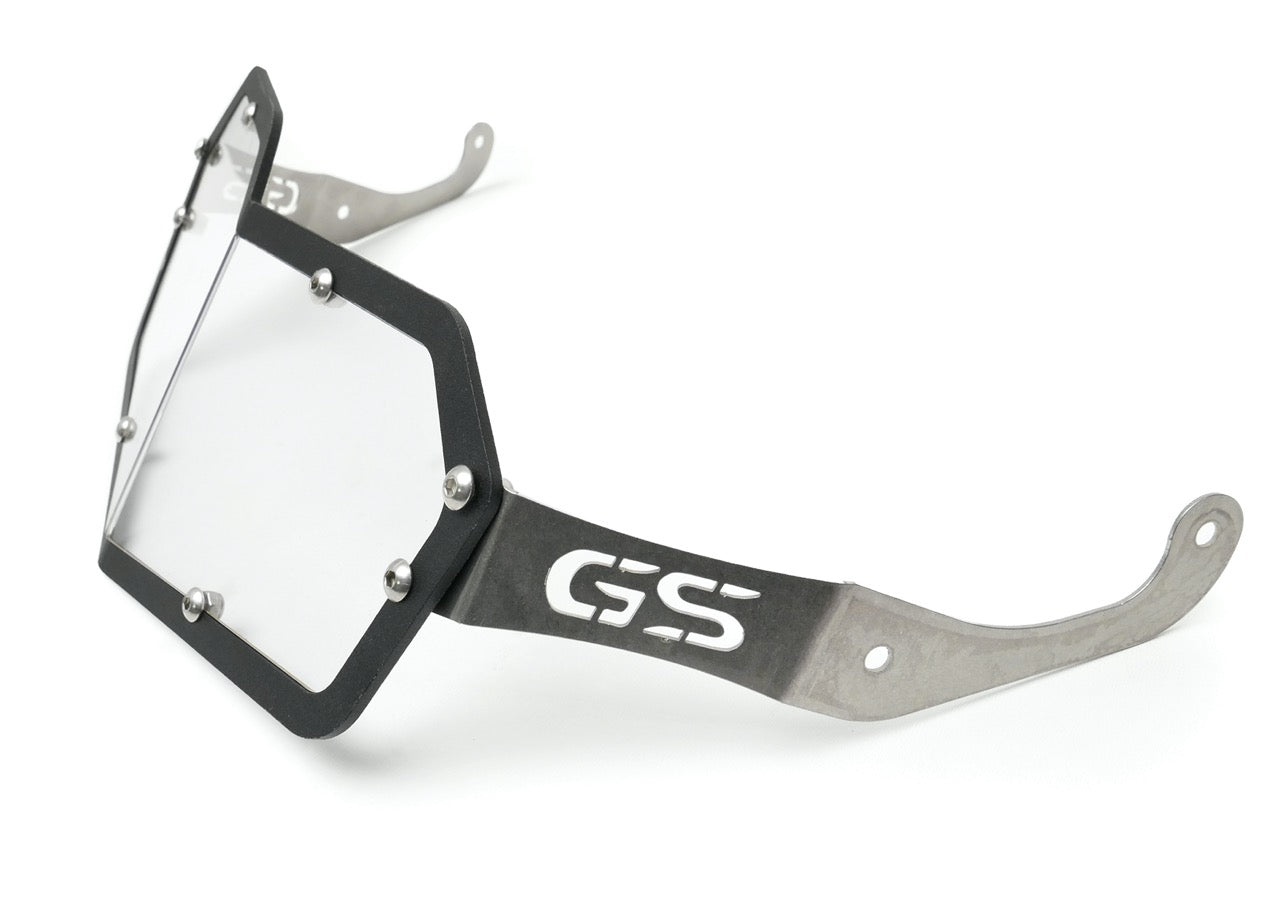 Head Light Guard - Clear Plexi / Stainless - BMW F850GS ADV