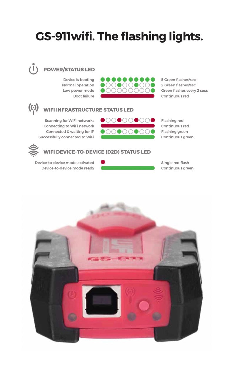 HEX GS-911 Diagnostic Tool for BMW Motorcycles - WiFi with OBD-II Connector (Enthusiast, Generation2)