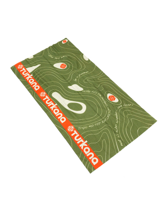 Balaclava Neck Scarf - Green with Turkana Logo