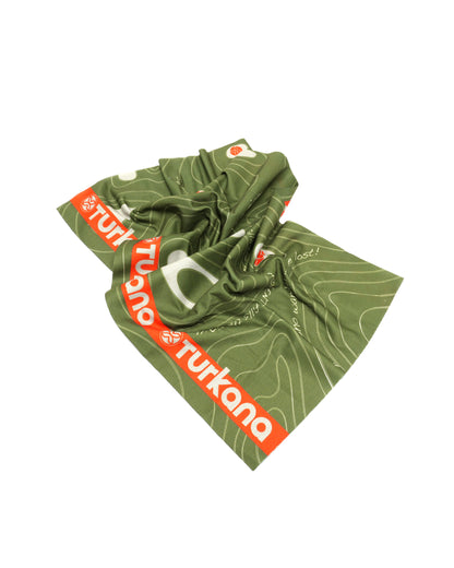 Balaclava Neck Scarf - Green with Turkana Logo