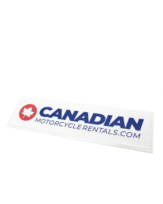Logo Decal - Canadian Motorcycle Rentals - 6.25 Inch Long
