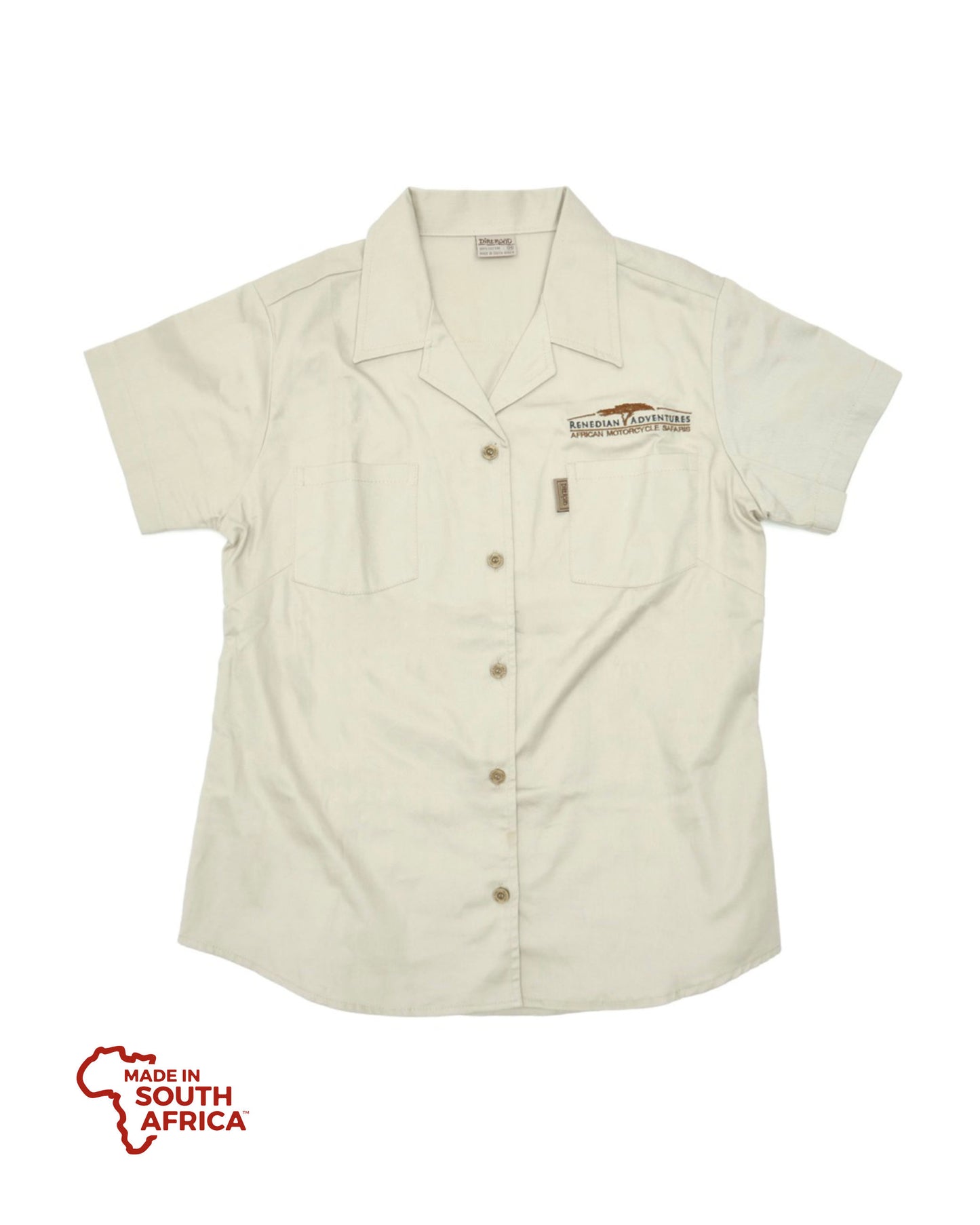 Dirt Road™ - Men’s Short Sleeve Shirt / Button with Renedian Logo (Beige)