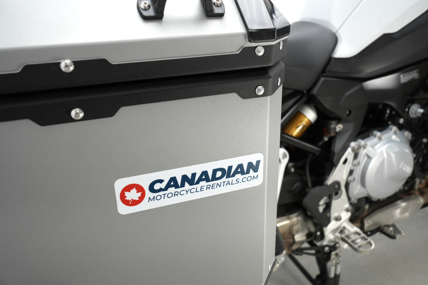 Logo Decal - Canadian Motorcycle Rentals - 6.25 Inch Long