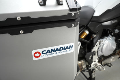 Logo Decal - Canadian Motorcycle Rentals - 6.25 Inch Long