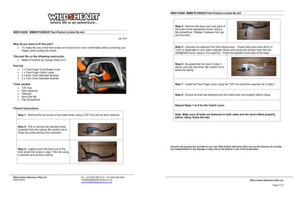 Short Levers by Scott Adventure - BMW 1200GS Air-Cooled