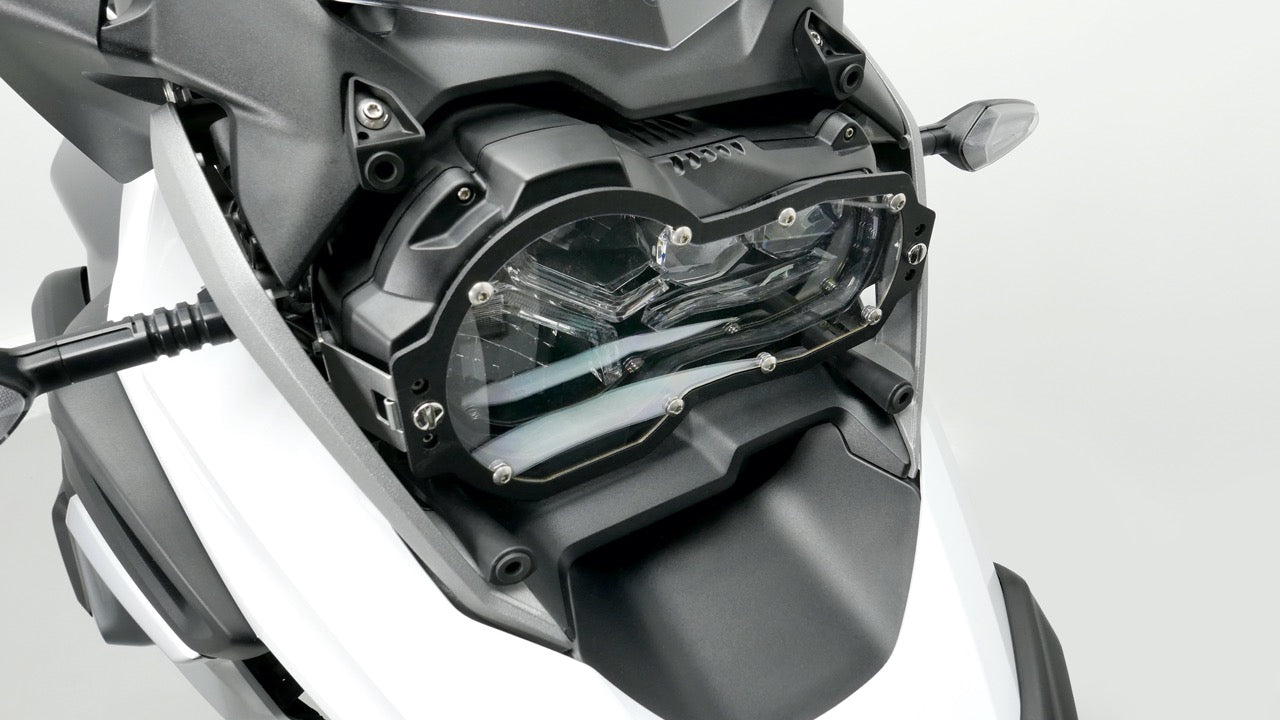 Head Light Guard - Clear Plexi / Stainless - BMW R1250GS & ADV / R1200GS & ADV, 2013- ON (WATER COOLED)