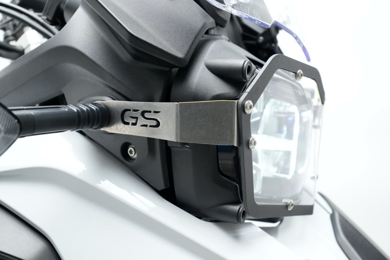 Head Light Guard - Clear Plexi / Stainless - BMW F850GS / F750GS / 2024 F800GS