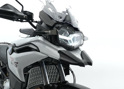 Head Light Guard - Clear Plexi / Stainless - BMW F850GS / F750GS / 2024 F800GS