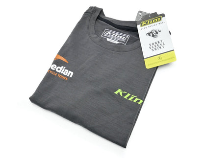 KLIM Short Sleeve Shirt - Mens Teton Merino Wool with Renedian Logo (Grey)